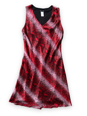 LAPIS RED SNAKE PRINT DRESS