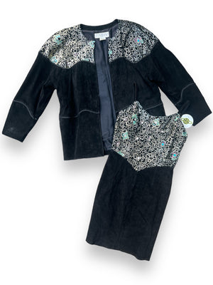 POSITANO SUEDE & RHINESTONE DRESS SET