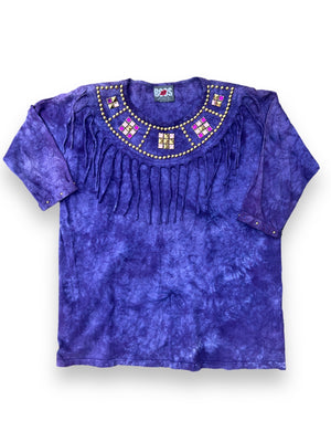 BOOS PURPLE FRINGE LONG SLEEVE TOP