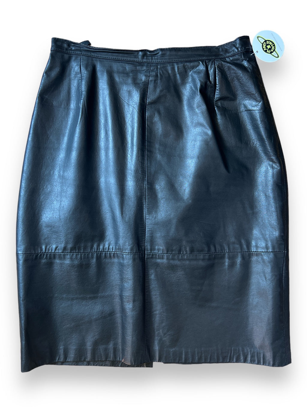 COMINT BLACK LEATHER SKIRT