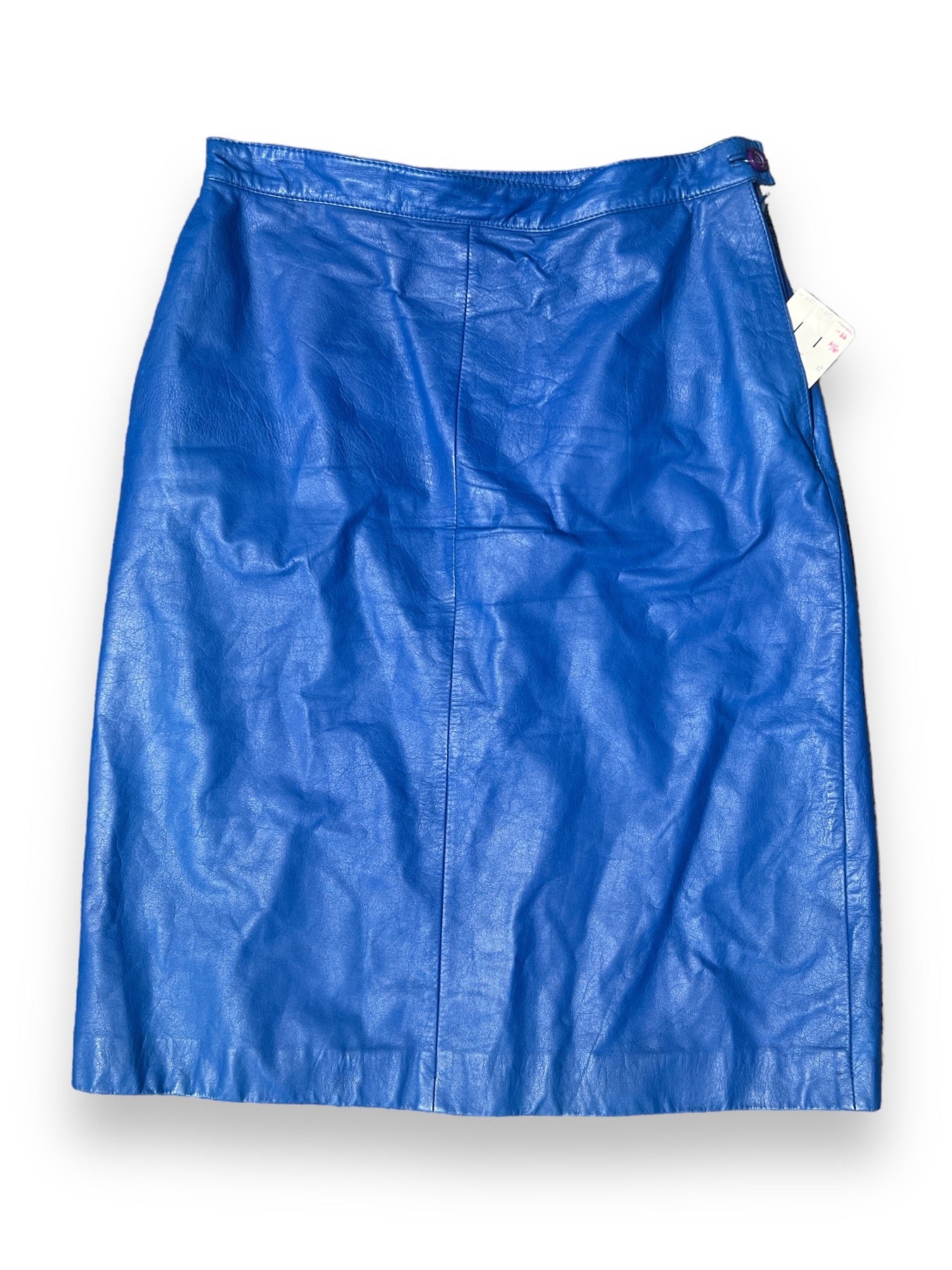 CHARLY’S LEATHER COBALT SKIRT