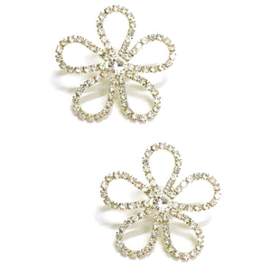 RHINESTONE BLOSSOM EARRINGS