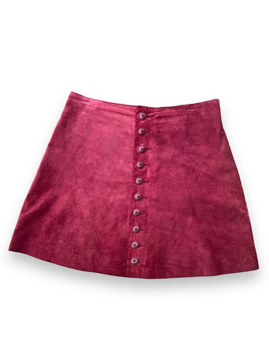 EXPRESS MAROON SUEDE MINI SKIRT