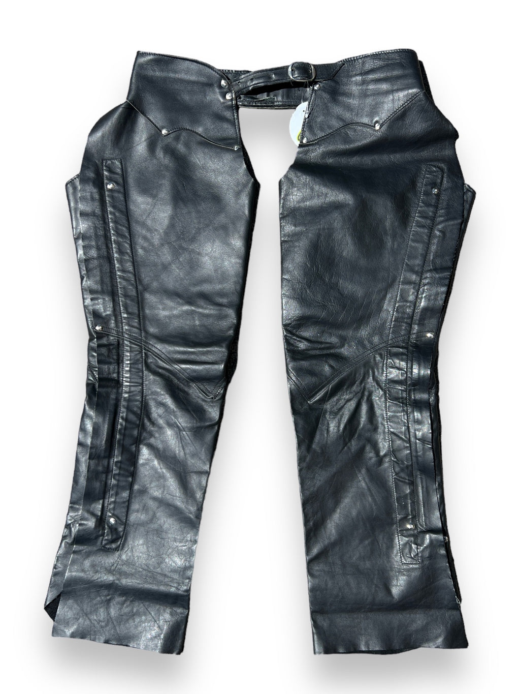 PERFECTO BY SCHOTT BLACK LEATHER CHAPS