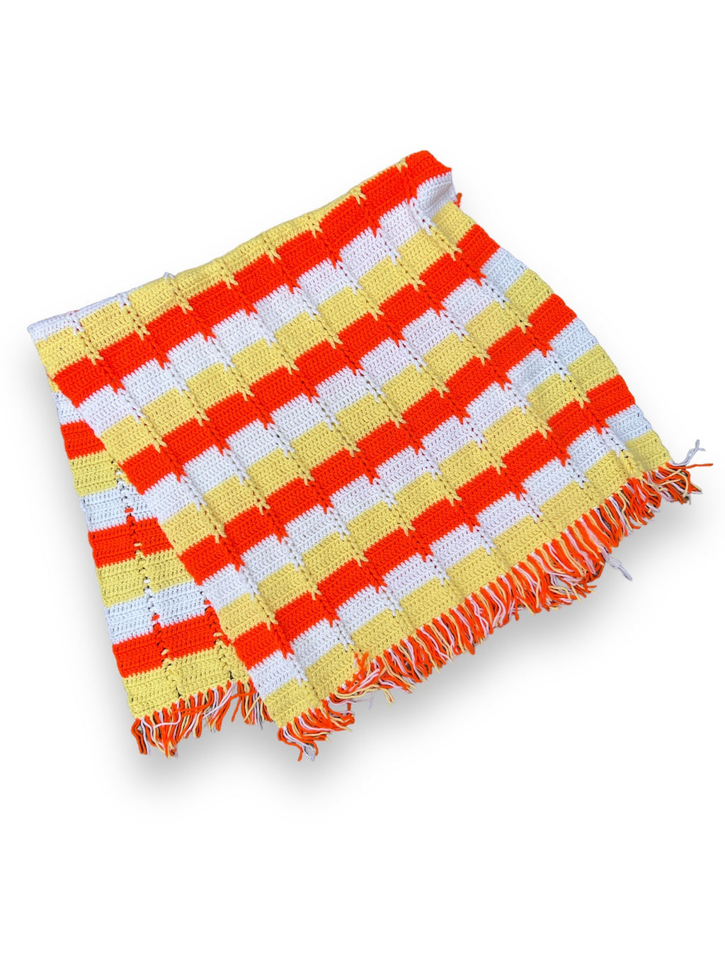 CANDY CORN FRINGE BLANKET