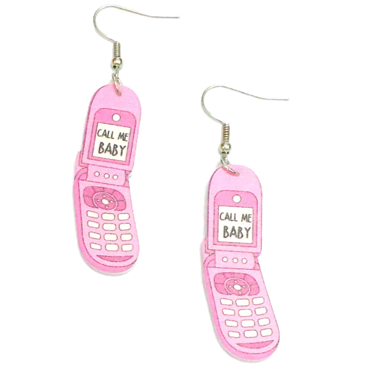 CALL ME BABY FLIP PHONE EARRINGS