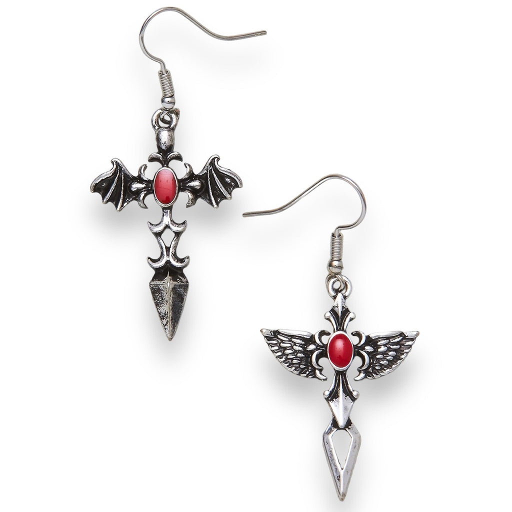 GOOD AND EVIL DAGGER EARRINGS