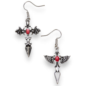 GOOD AND EVIL DAGGER EARRINGS