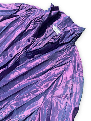 CCC IRIDESCENT PURPLE PLEATED TOP