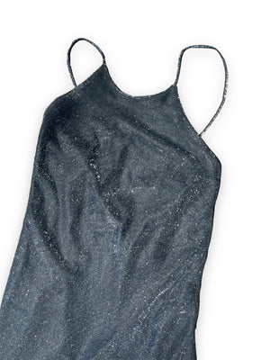LAUNDRY BY SHELLEY SEGAL SILVER GLITTER DRESS