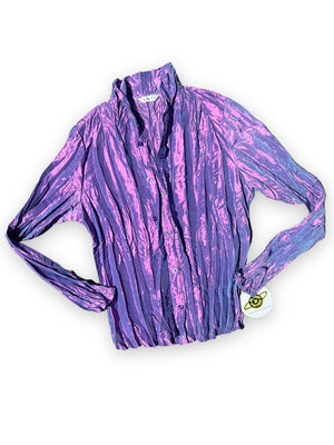 CCC IRIDESCENT PURPLE PLEATED TOP