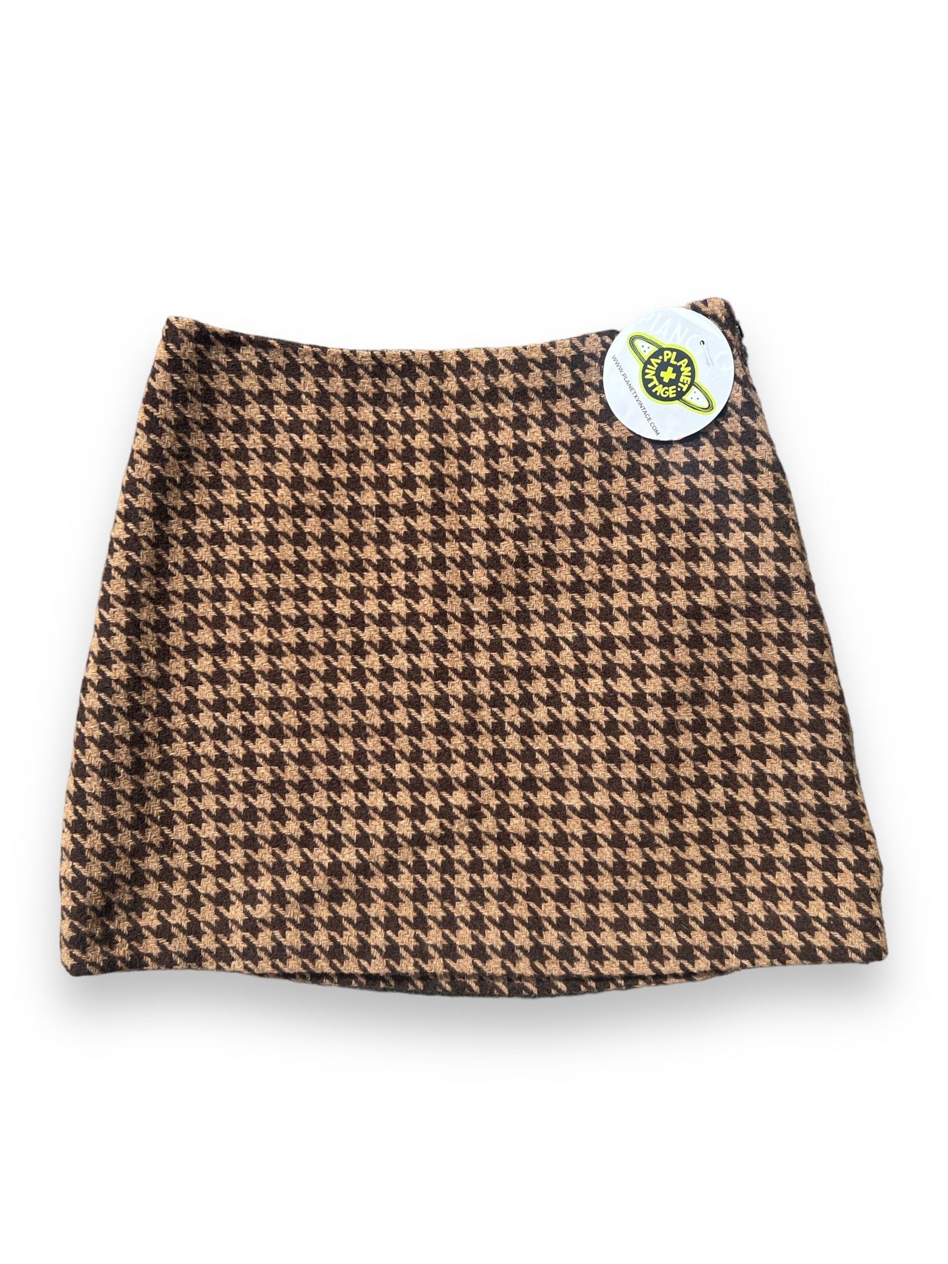 THE LIMITED BROWN HOUNDSTOOTH MINI SKIRT