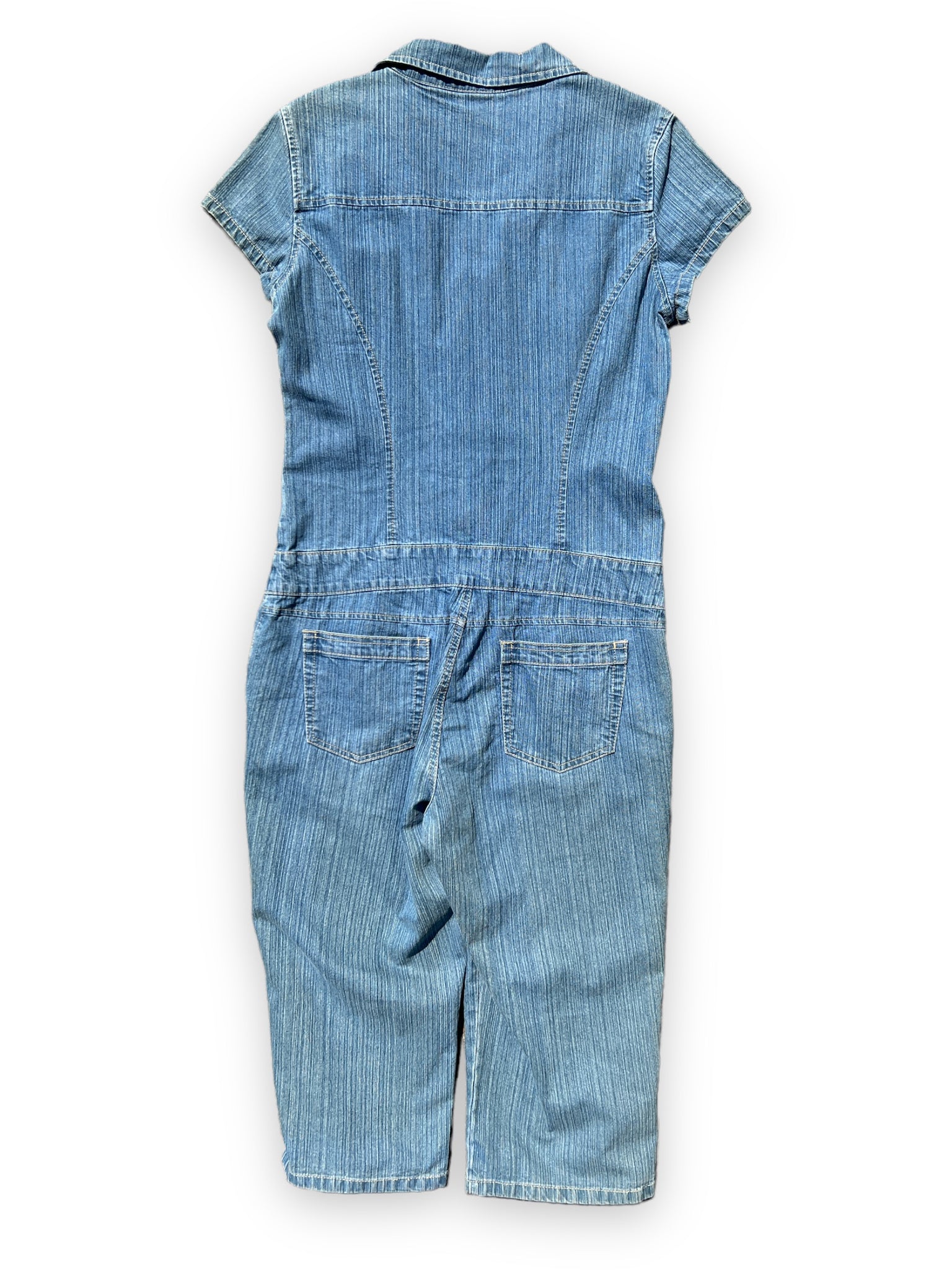 Y2K FUBU DENIM CROPPED JUMPSUIT