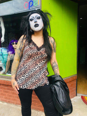 JOSIE CHEETAH PRINT SLIP TUNIC