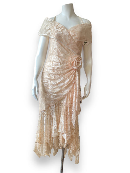 ZUM ZUM PEACH LACE DRESS