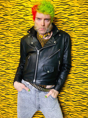 ROUTE 66 LEATHER MOTORCYCLE JACKET