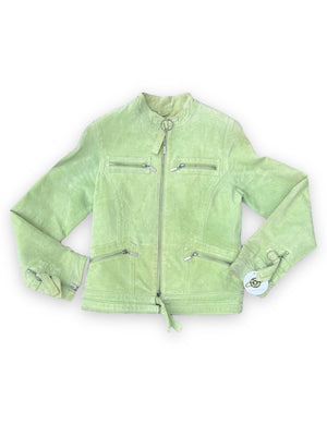 LIPS LIME SUEDE JACKET