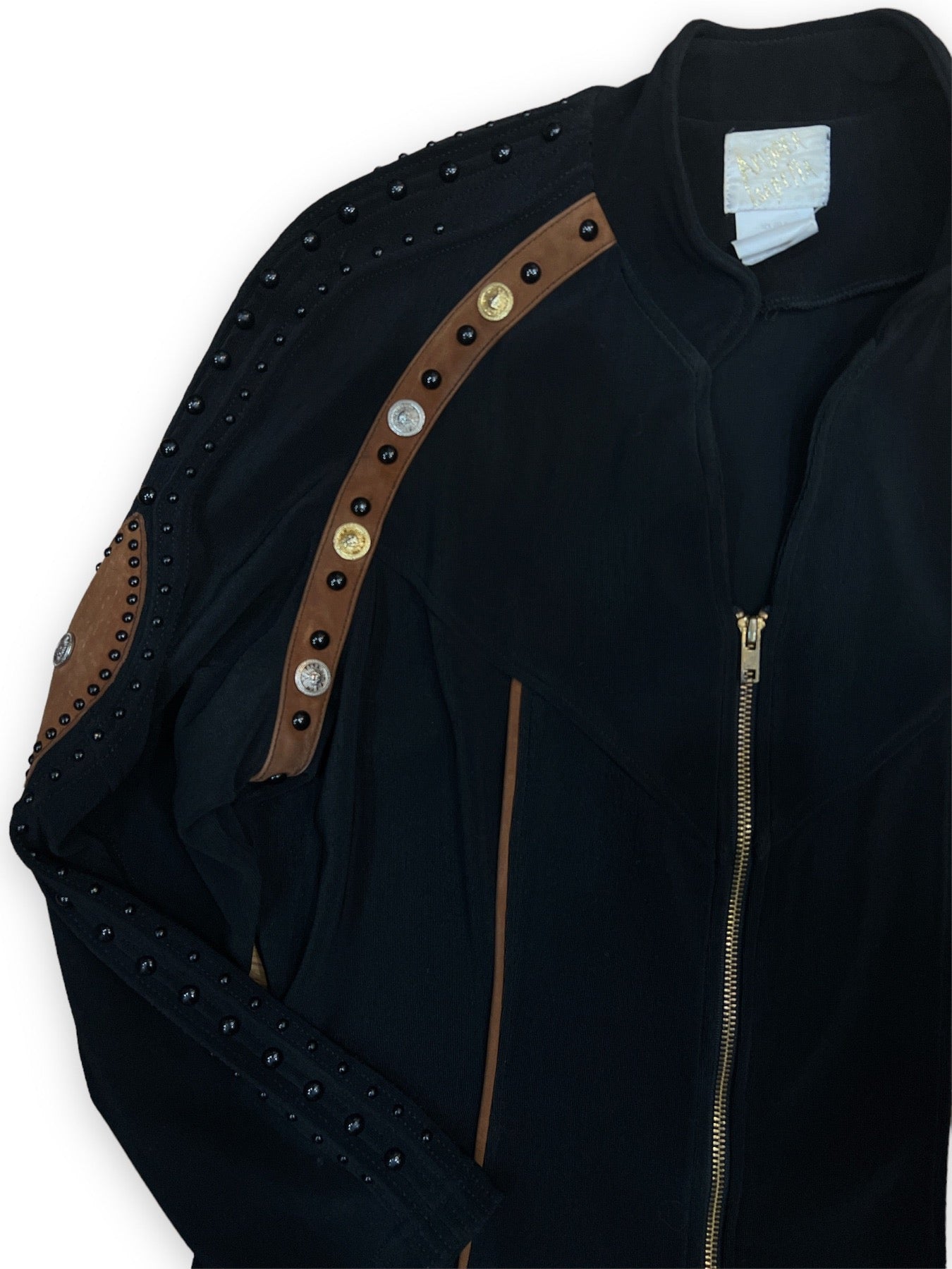 ANDREA ISABELLA MEDALLION EMBELLISHED JACKET