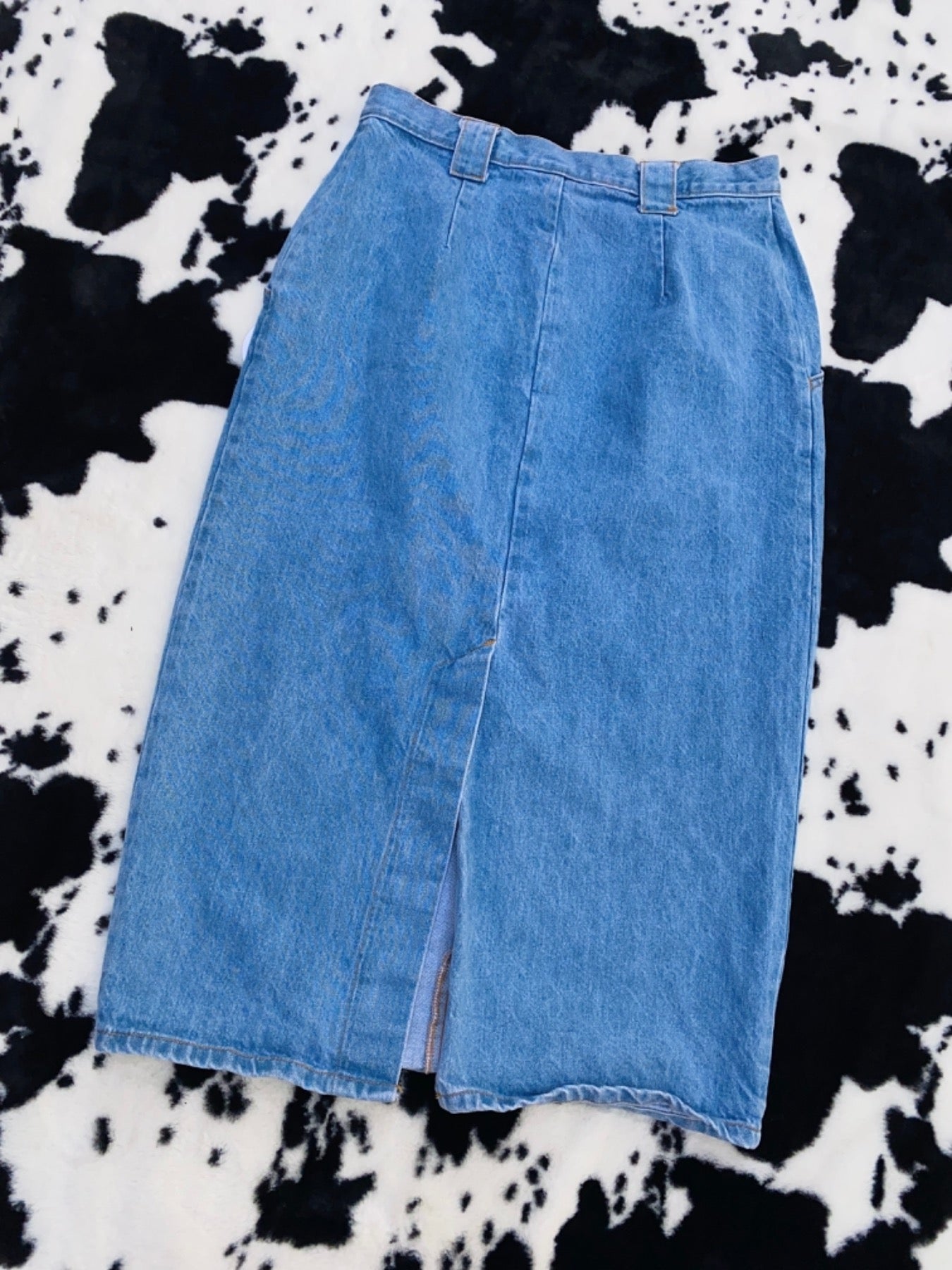 AMERICAN PROFILE DENIM MIDI SKIRT