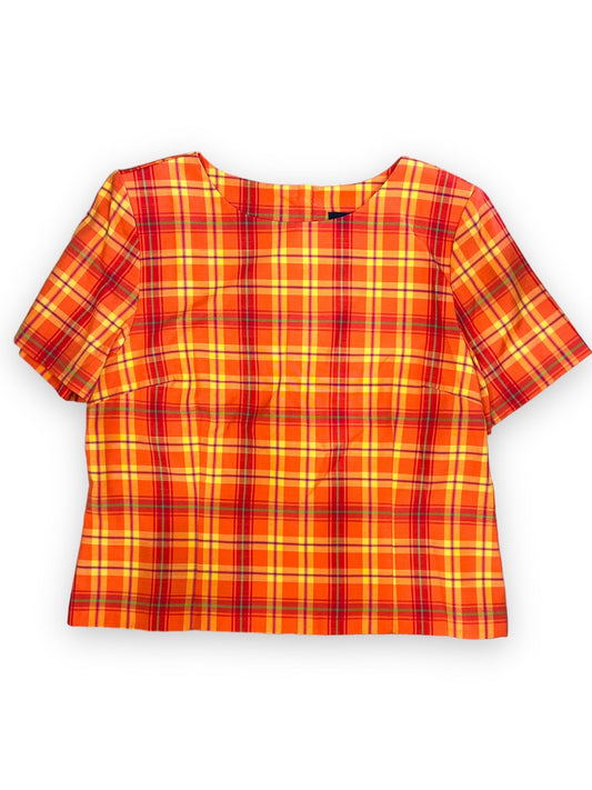 SAG HARBOR ORANGE PLAID TOP