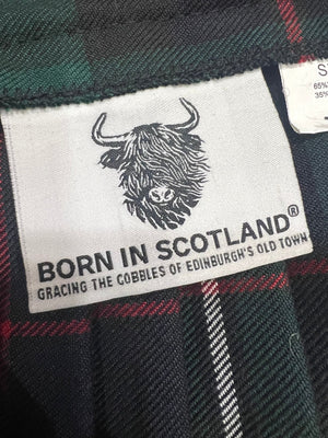 BORN IN SCOTLAND GREEN PLAID KILT