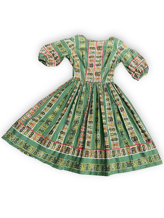 MISS TRUDE GREEN PAISLEY DRESS