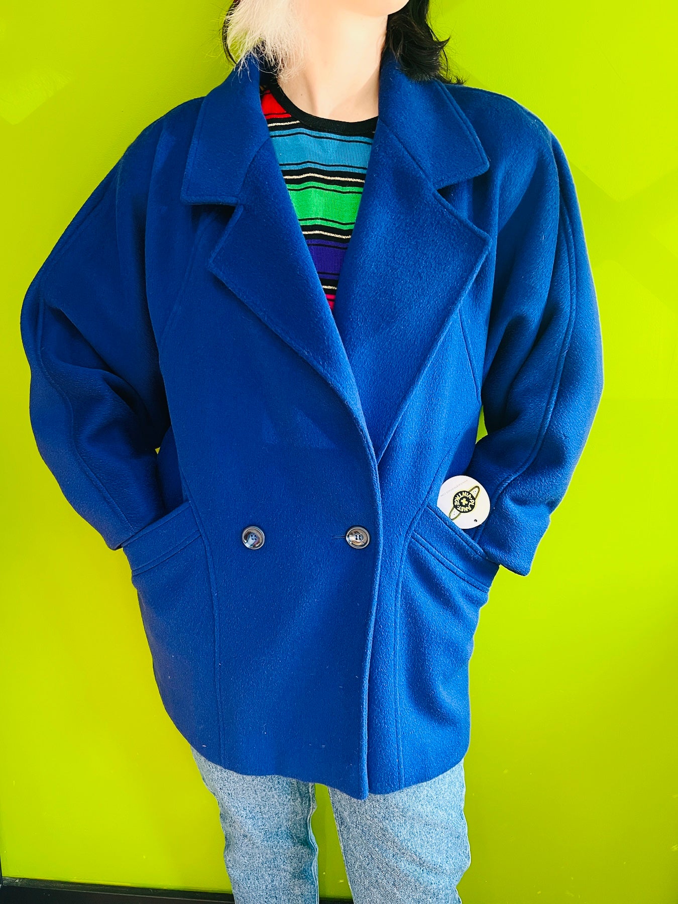 STEVE BLUE BATWING COAT – PLANET X VINTAGE