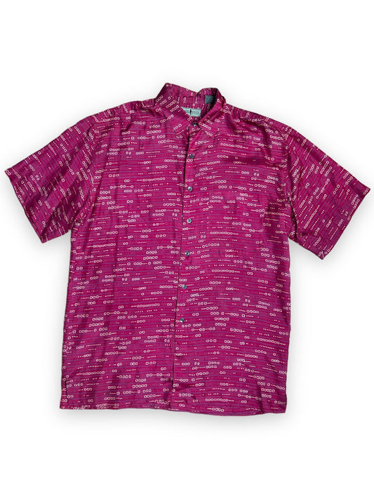 ROBERT STOCK MAROON SILK SHIRT