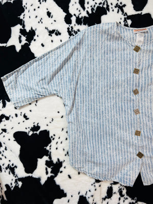 SOHO UNIQUE SPORTSWEAR DENIM STRIPED SHIRT