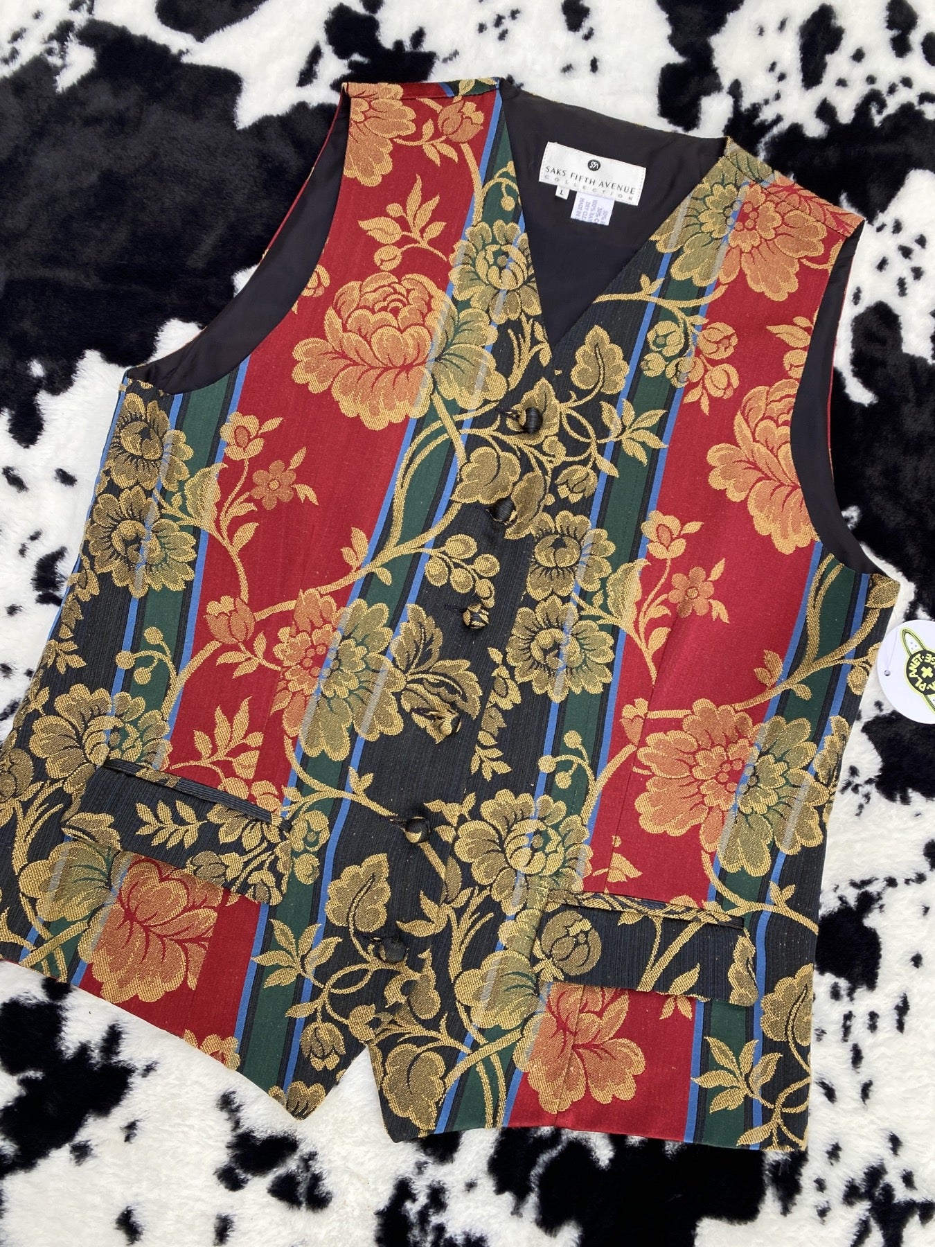 SAKS FIFTH AVENUE TAPESTRY VEST