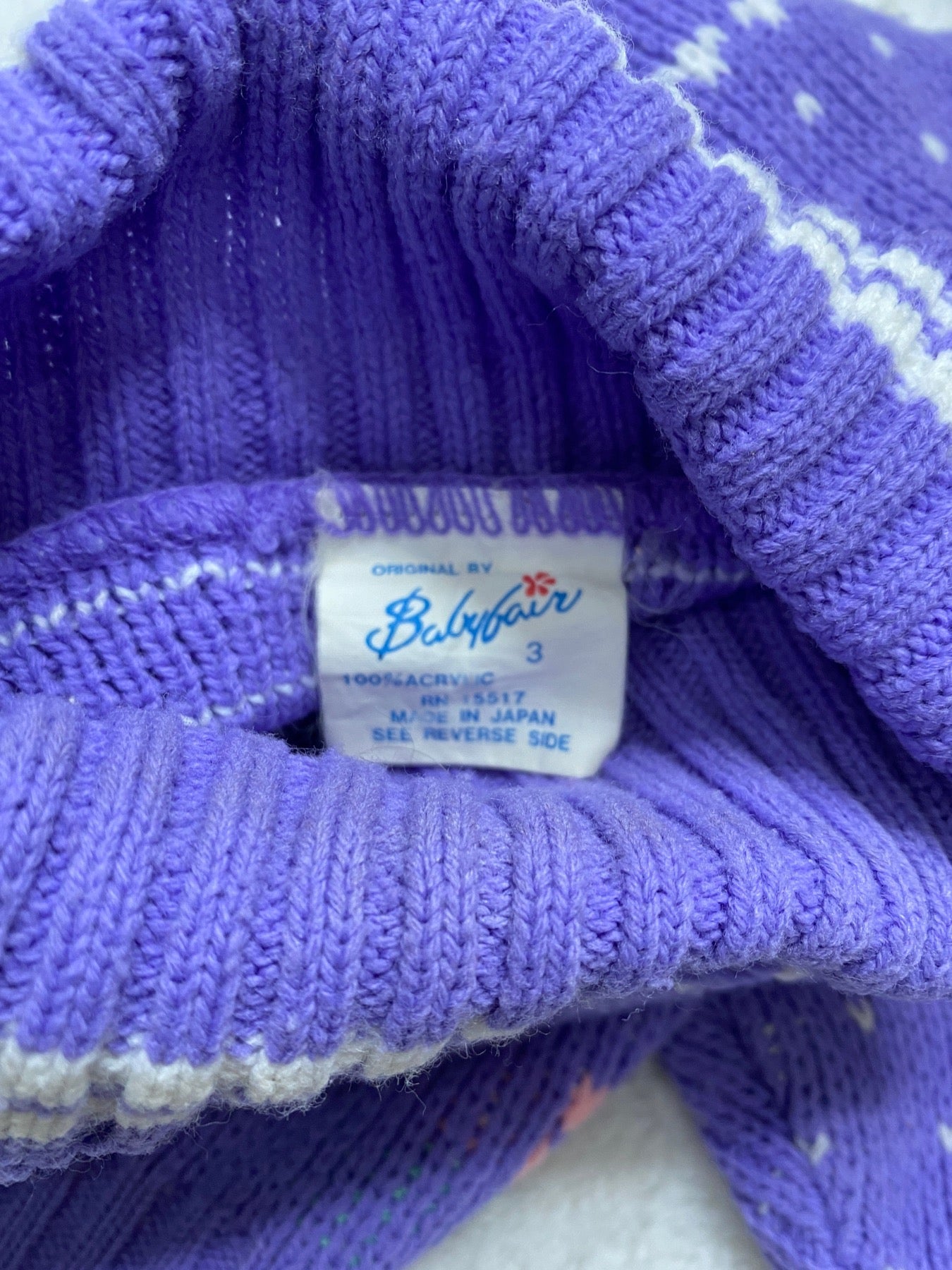 BABYBAIR KIDS LAVENDER HEART SWEATER