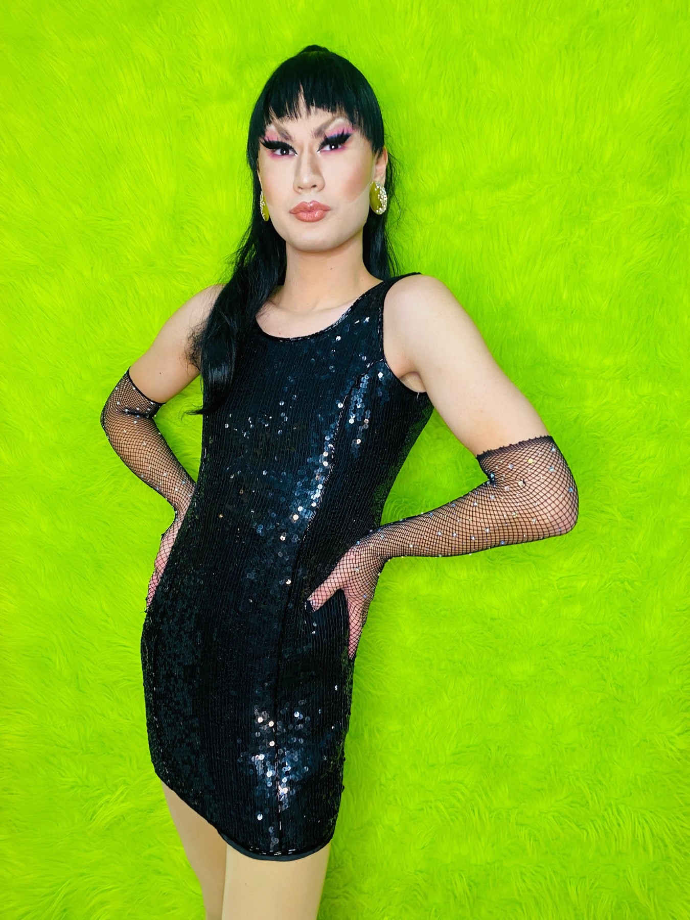 TOGETHER! SEQUIN TANK MINI DRESS