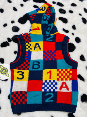 KIDS SWINI NUMBERS & LETTERS SWEATER VEST