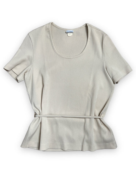 BAY HARBOR BEIGE SHORT SLEEVE TOP