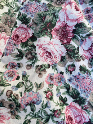 CREAM FLORAL 90s LACE BIB DRESS