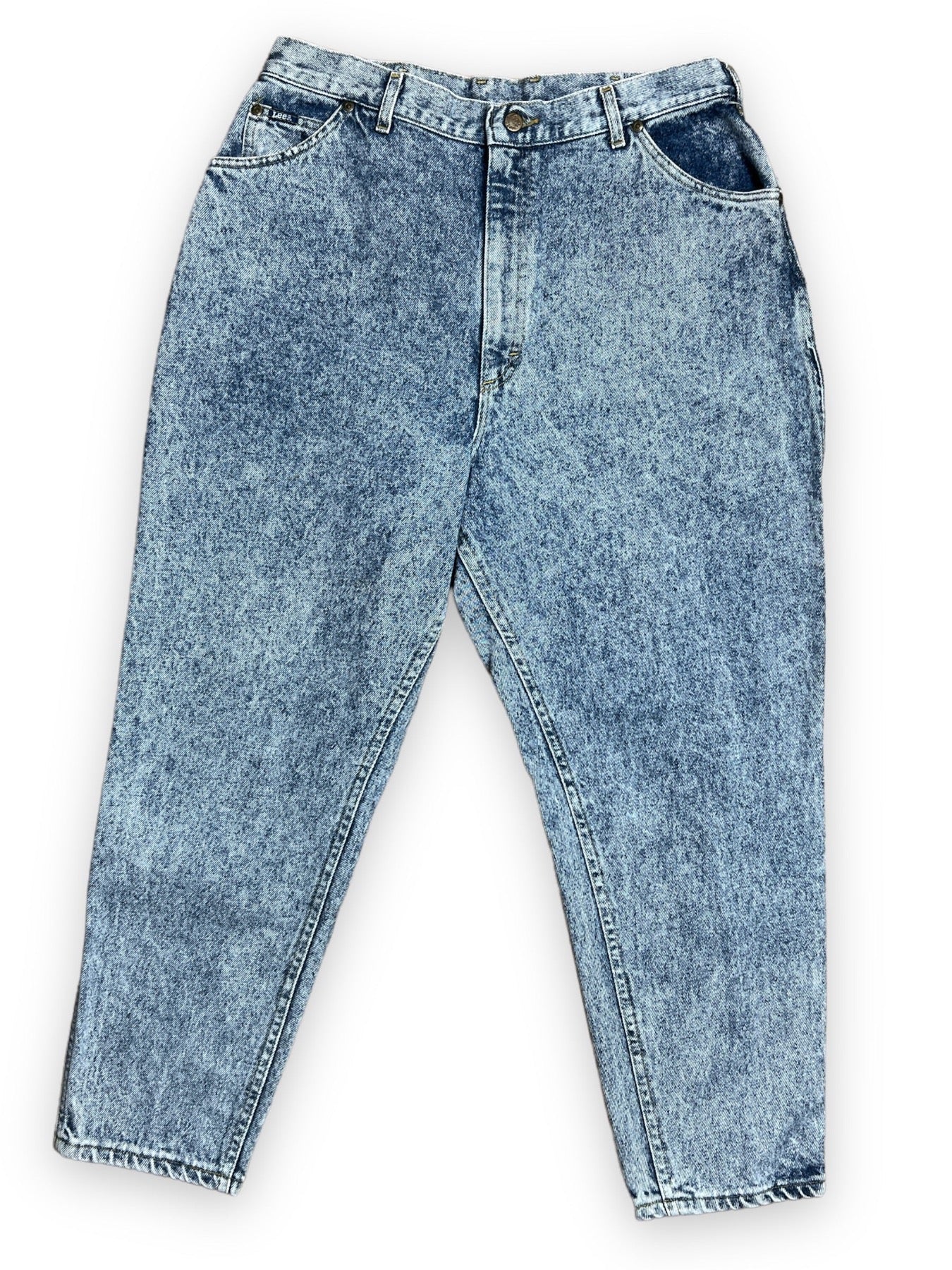 LEE HIGH RISE ACID WASH JEANS