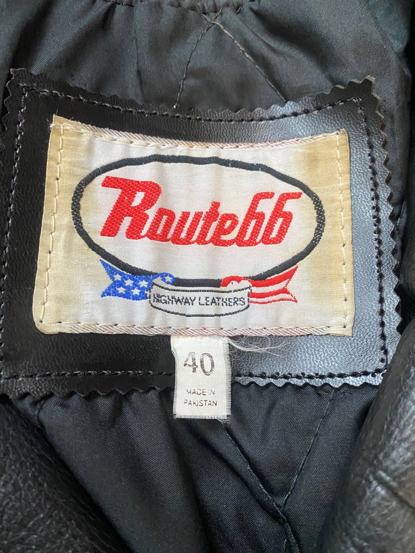 ROUTE 66 LEATHER MOTORCYCLE JACKET