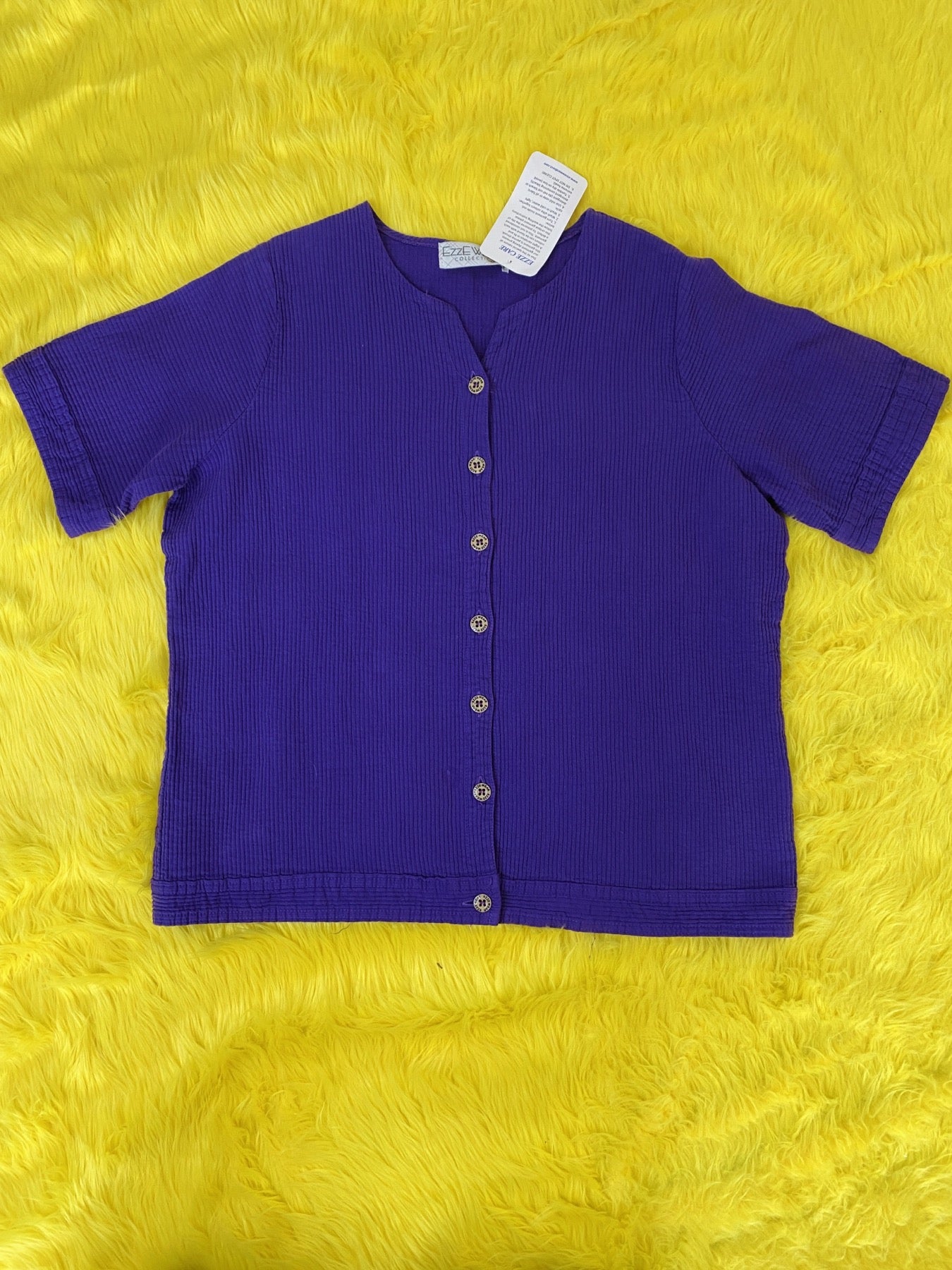 EZZE WEAR PURPLE RIBBED TOP