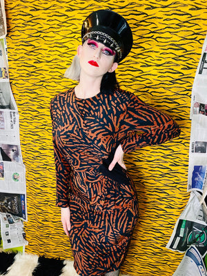 SILKS BY ST GILIAN ABSTRACT DRESS