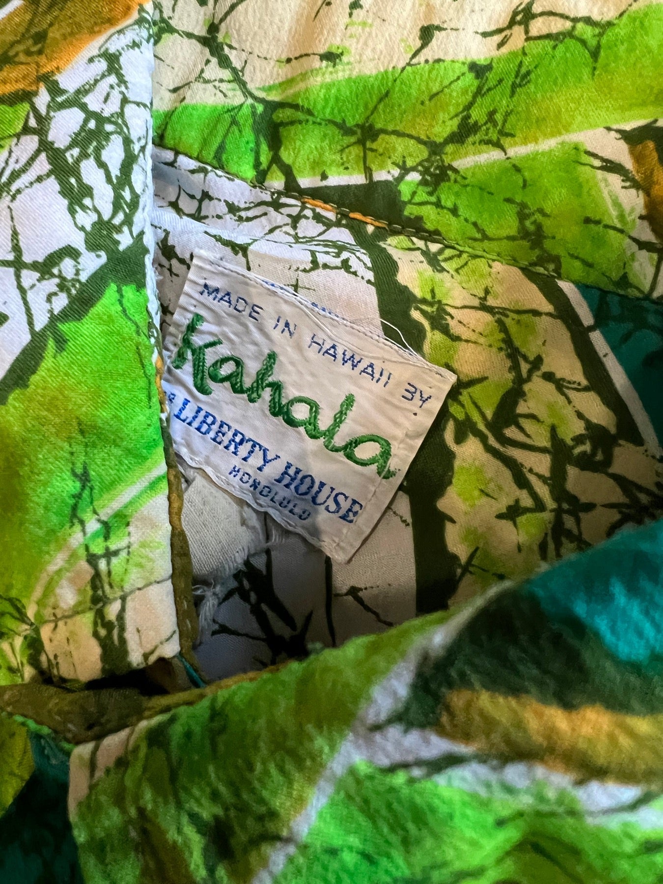 KAHALA FOR LIBERTY HOUSE GREEN & TEAL SHIRT