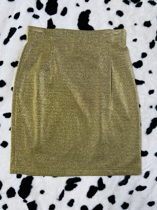 C.A.G.E GOLD GLITTER SKIRT