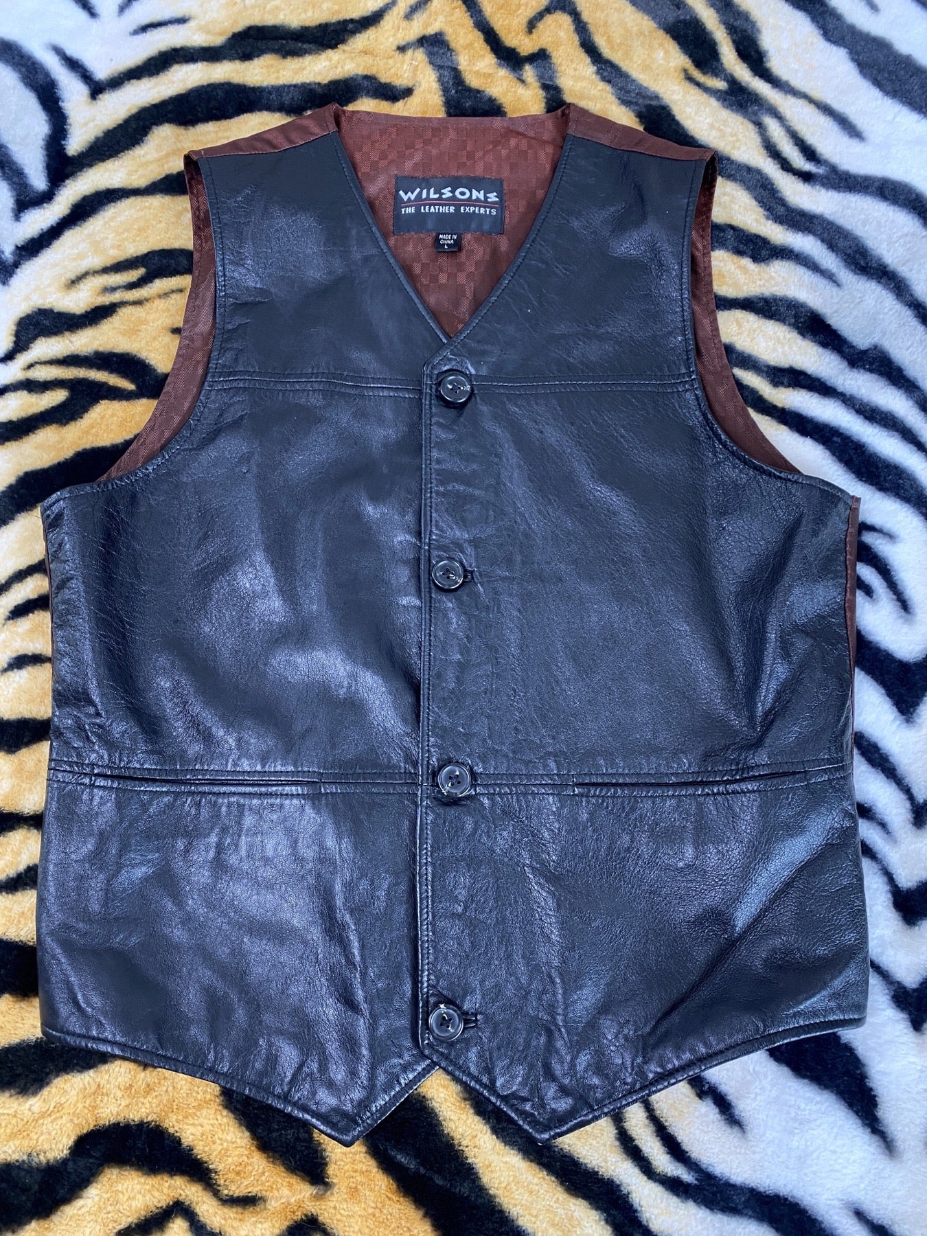 WILSONS BLACK LEATHER JOSHUA VEST