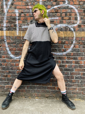 BETSY’S THINGS GINGHAM PEARL BUTTON DRESS