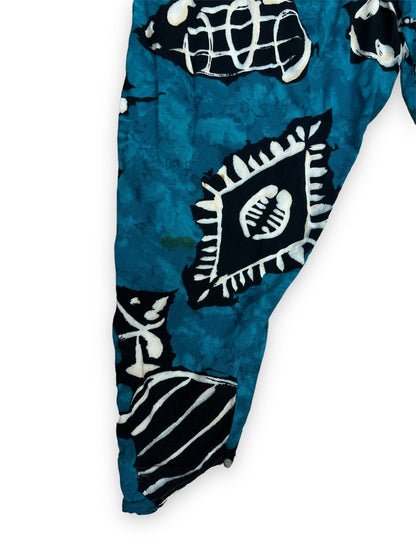 ALL THAT JAZZ TEAL ABSTRACT JUMPSUIT