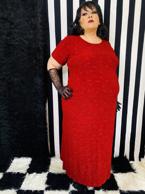 RONNIE NICOLE RUBY RED SPARKLE DRESS