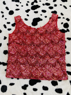 FORECAST BEADED WOOL PARTY TOP