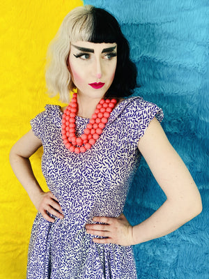 MS CHAUS PICNIC PURPLE DRESS