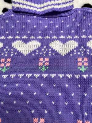 BABYBAIR KIDS LAVENDER HEART SWEATER