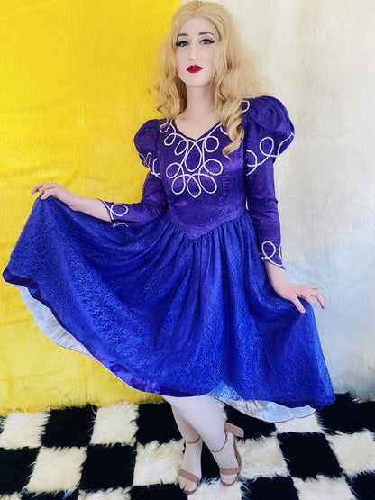 PURPLE PRINCESS LACE GOWN