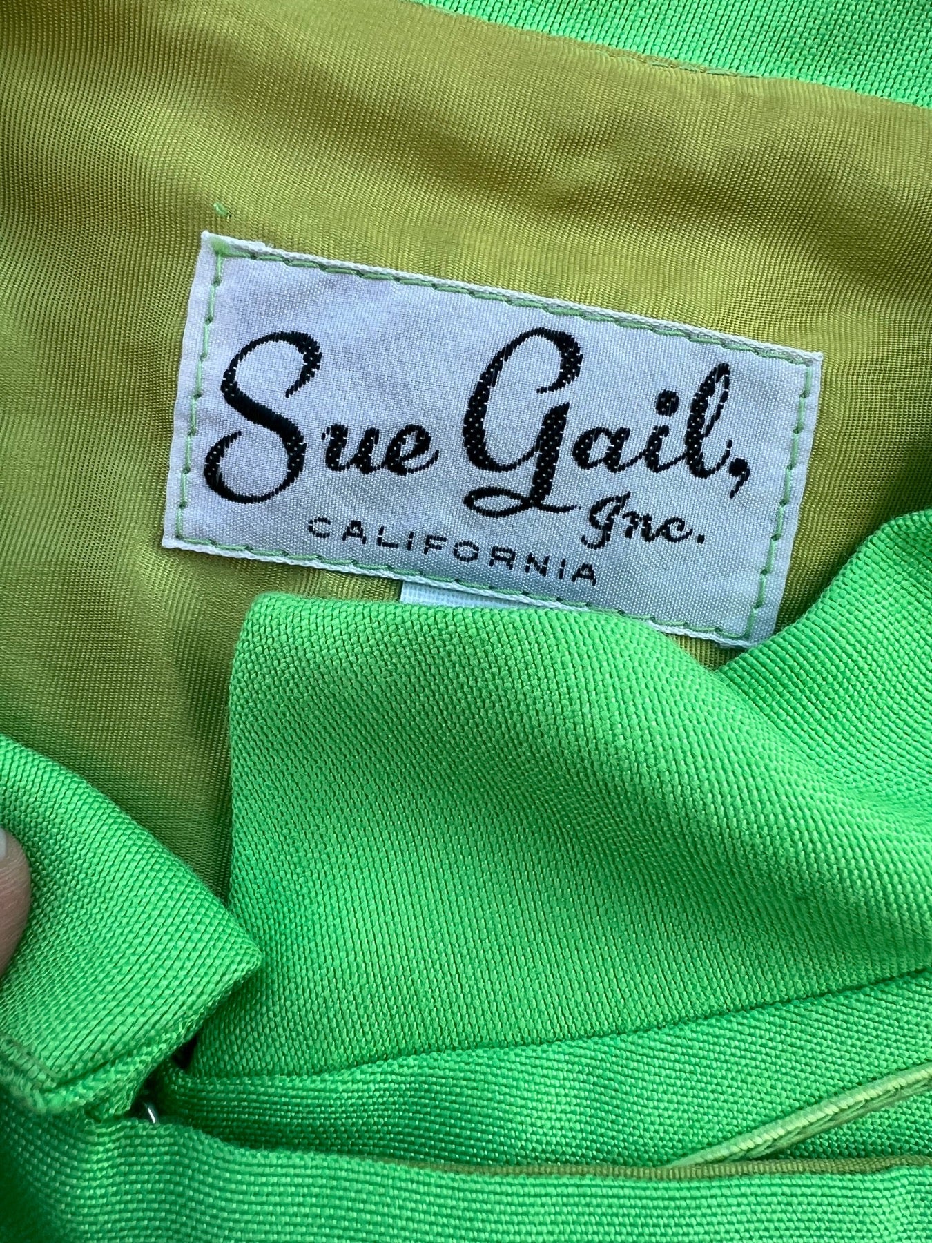 SUE GAIL LIME GREEN DRESS SET
